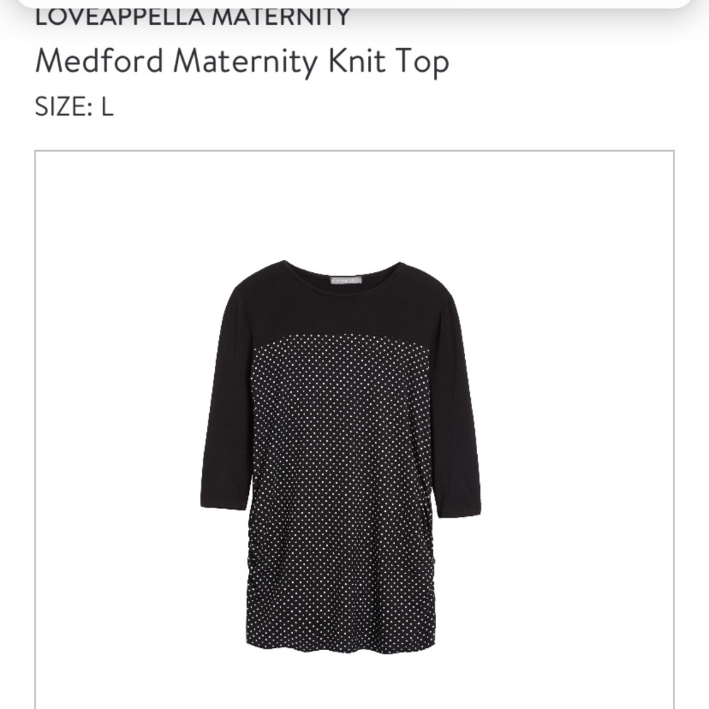 VGUC Loveappella polka dot maternity shirt